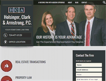 Tablet Screenshot of hca-law.com